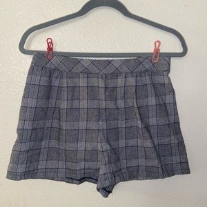 forever 21 high waisted gray plaid shorts